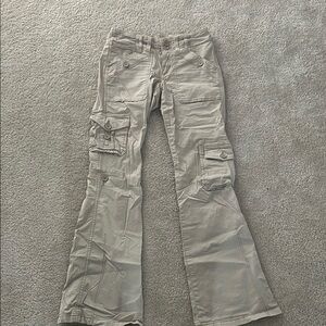 Women's Cargo Jeans - Gray